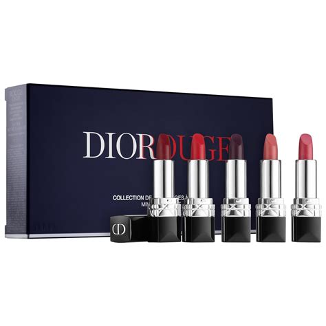 Rouge Dior Mini Lipstick Trio Holiday Gift Set .